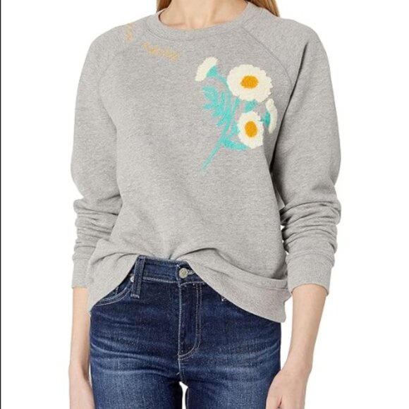 Lucky Brand Women's Long Sleeve Crew Neck Daisy Fresh Sweatshirt - Picture 10 of 14